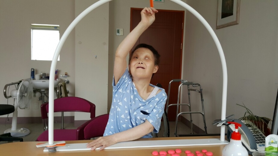 상지운동을 하고계시는 선희씨.